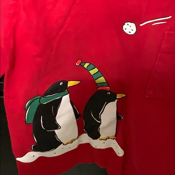 Mulberry bush Penguin Red Long Sleeve shirt. - Picture 3 of 6
